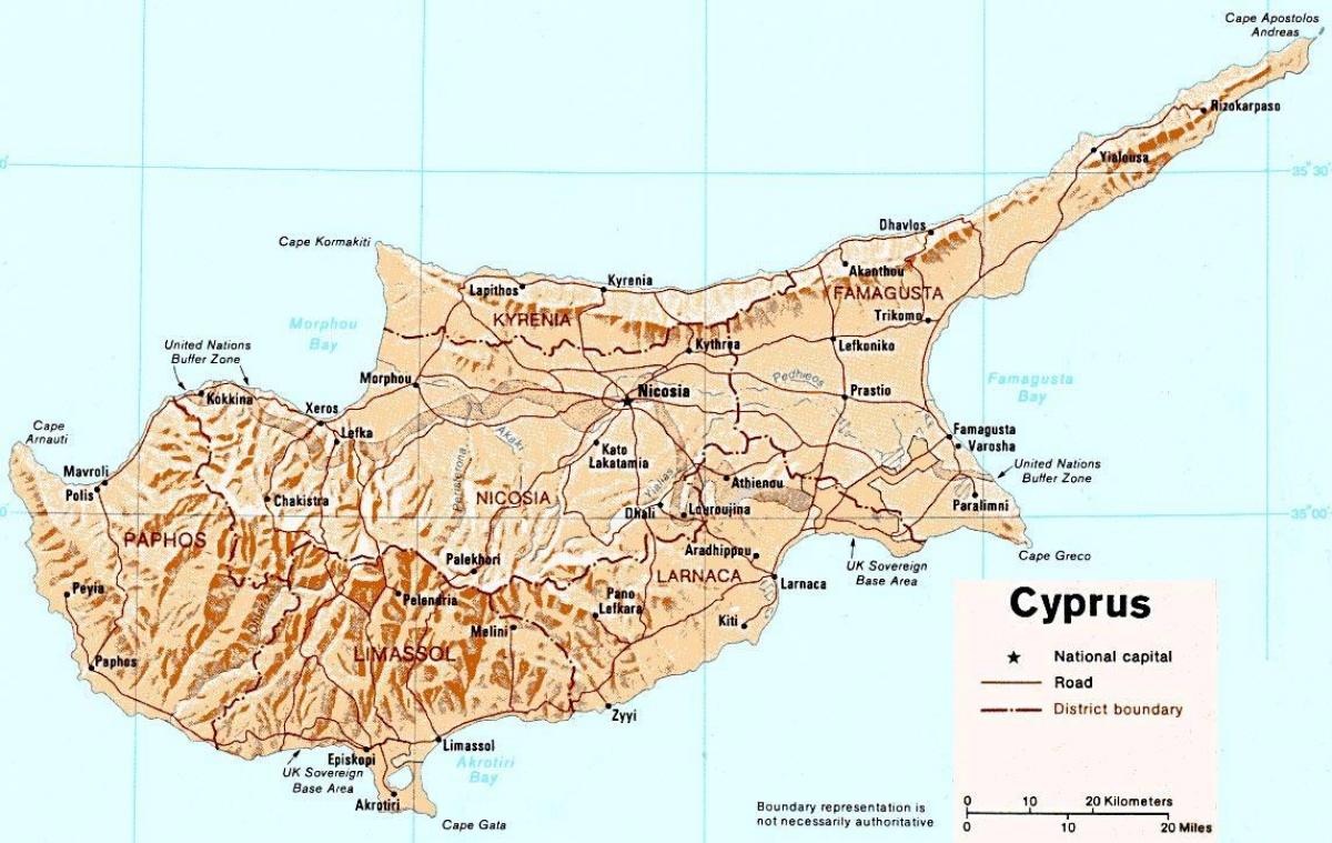塞浦路斯的路线图的在线