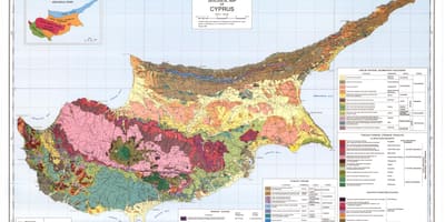 塞浦路斯的地理地图