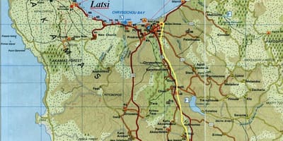 地图上的城市地区的塞浦路斯