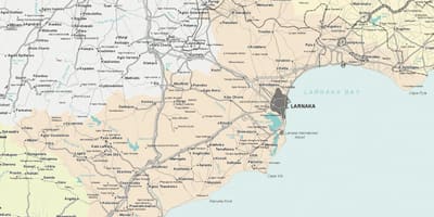 地图塞浦路斯拉纳卡