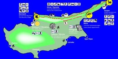 塞浦路斯远足小径图