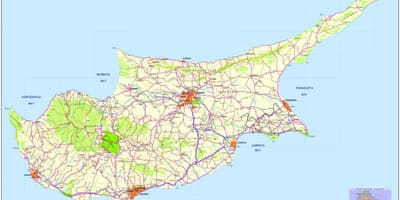 地图塞浦路斯
