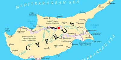 塞浦路斯首都地图