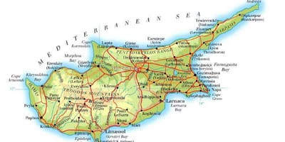 地图lapta北塞浦路斯