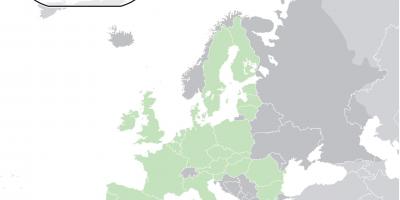 欧洲地图显示出塞浦路斯